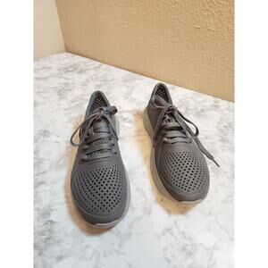 Crocs LifeRide‎ Men’s 204967 Gray Lace-up Sneakers Size 8